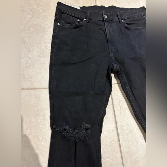 Men’s HnM skinny cropped ripped jeans size 36 colour black - Picture 4 of 10